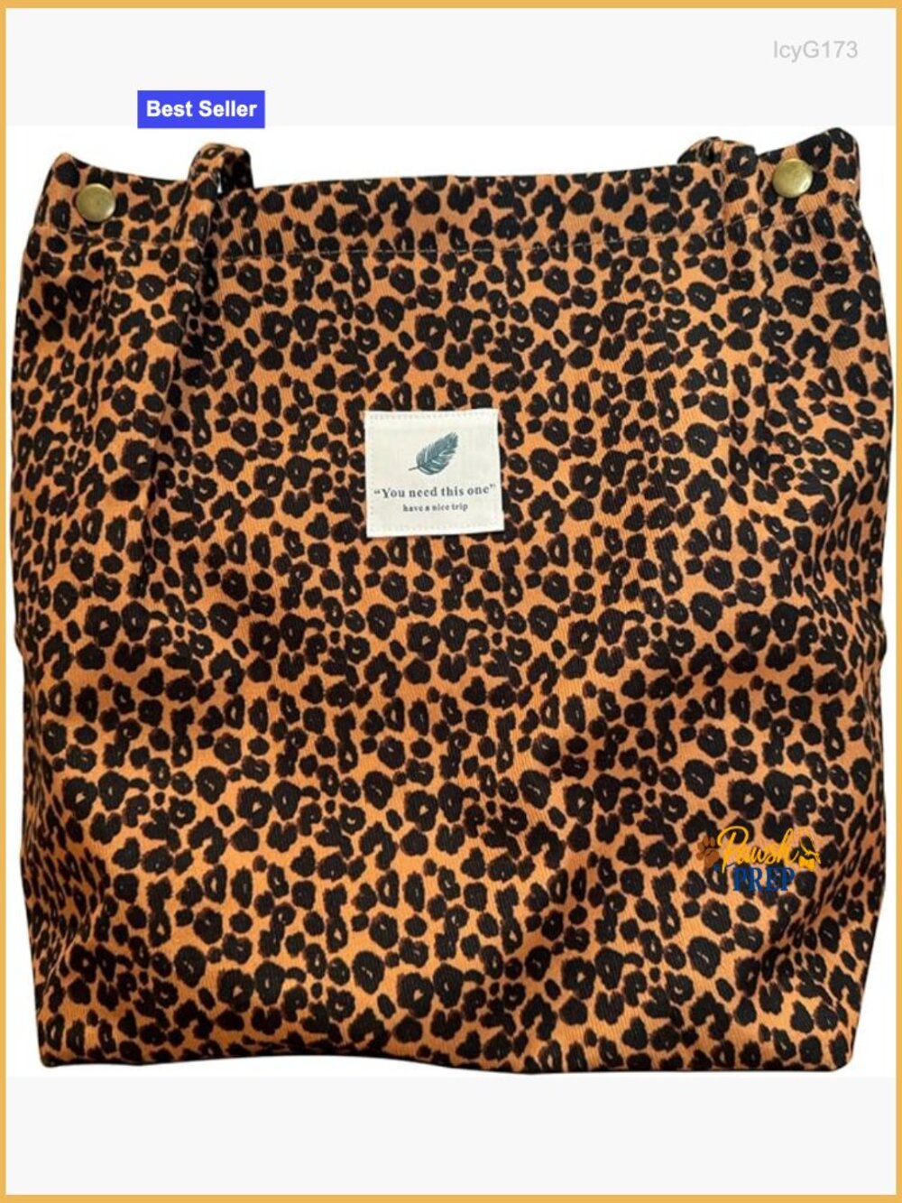 Large Corduroy Quilted Tote Bag with Inner Pockets - Picture 1 of 7